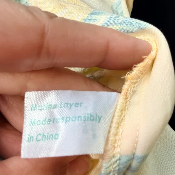 Marine Layre Belted Short Sleeve Mini Dress Lemons - Medium - Picture 6 of 10